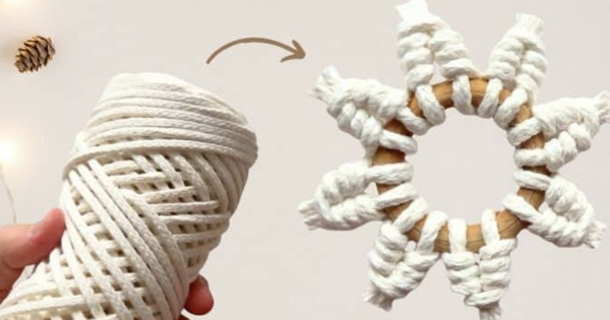 How To Make Macrame Snowflake Ornament Tutorial - picture 2