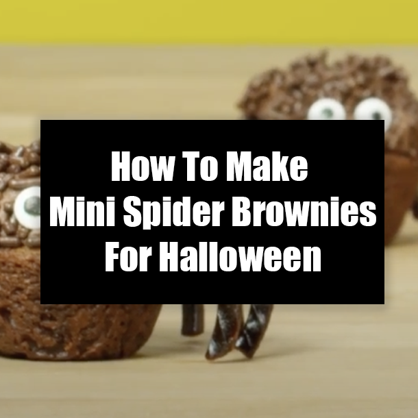 How To Make Mini Spider Brownies For Halloween