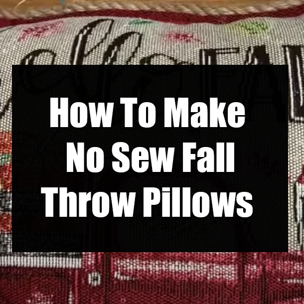 How To Make No Sew Fall Throw Pillows