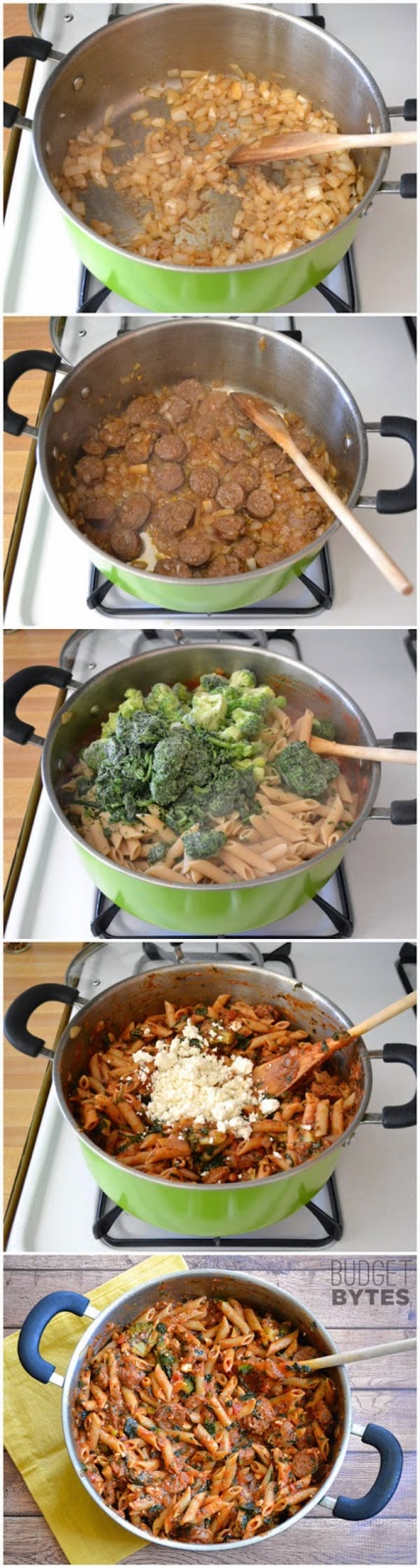 How To Make Penne Pasta with Sausage and Greens