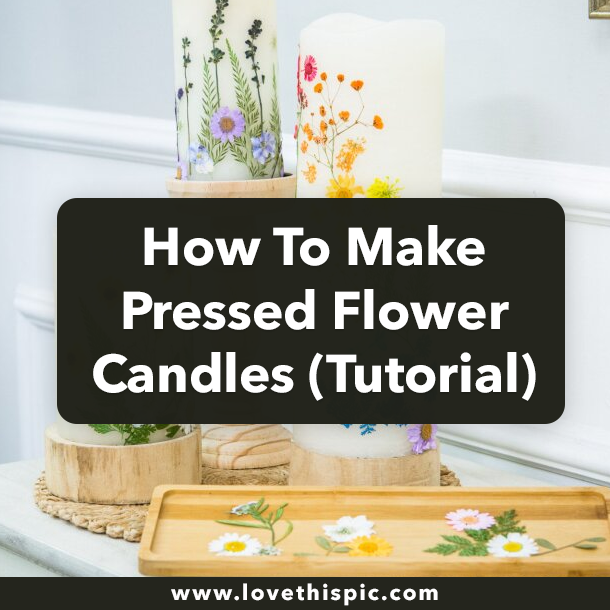 How To Make Pressed Flower Candles (Tutorial)