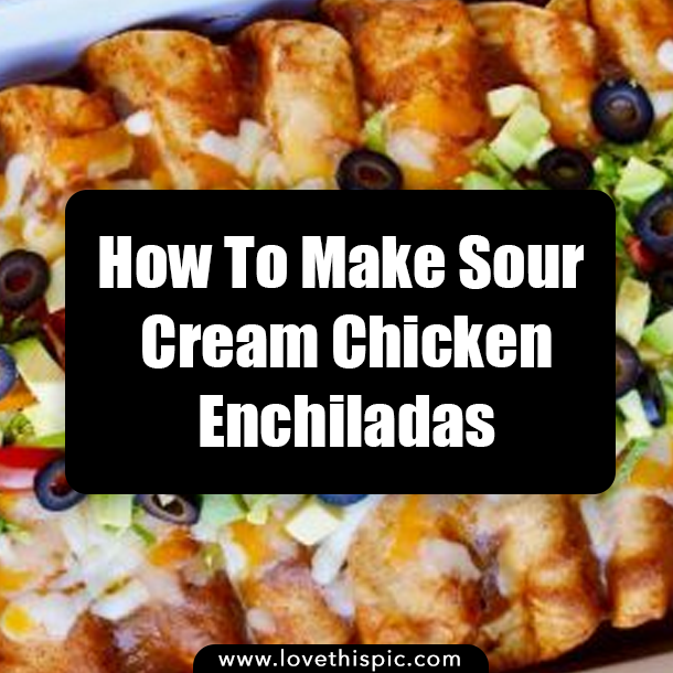 How To Make Sour Cream Chicken Enchiladas