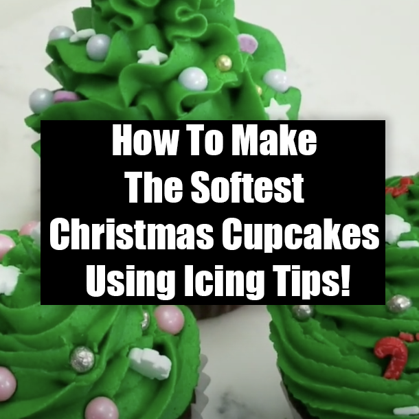 How To Make The Softest Christmas Cupcakes Using Icing Tips!