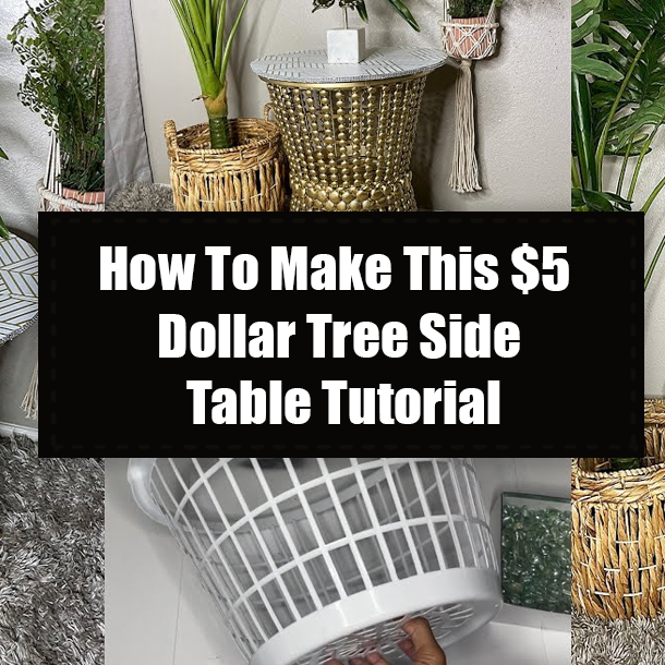 How To Make This $5 Dollar Tree Side Table Tutorial