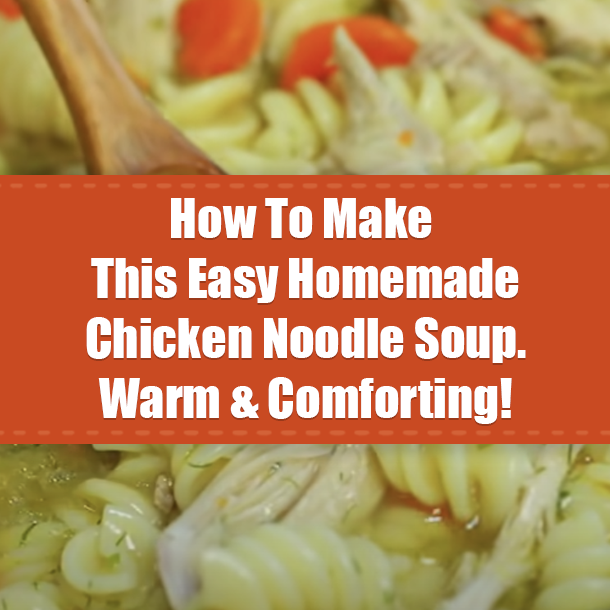 How To Make This Easy Homemade Chicken Noodle Soup. Warm & Comforting!