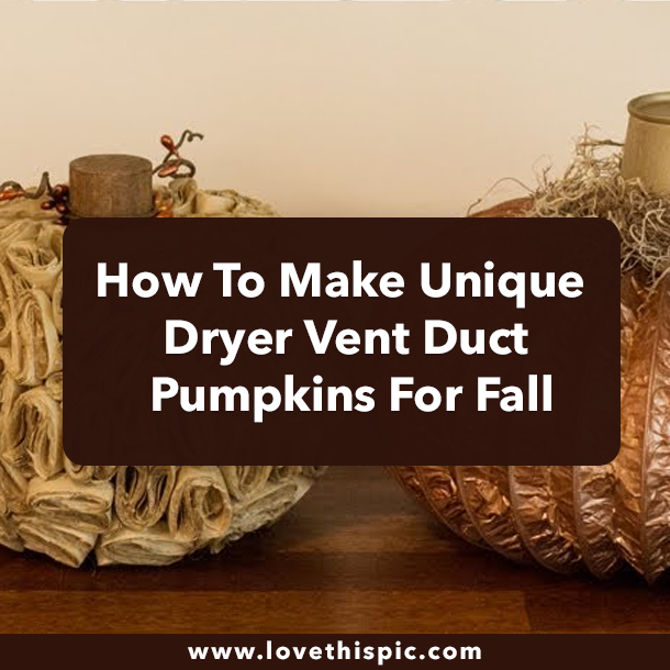How To Make Unique Dryer Vent Duct Pumpkins For Fall
