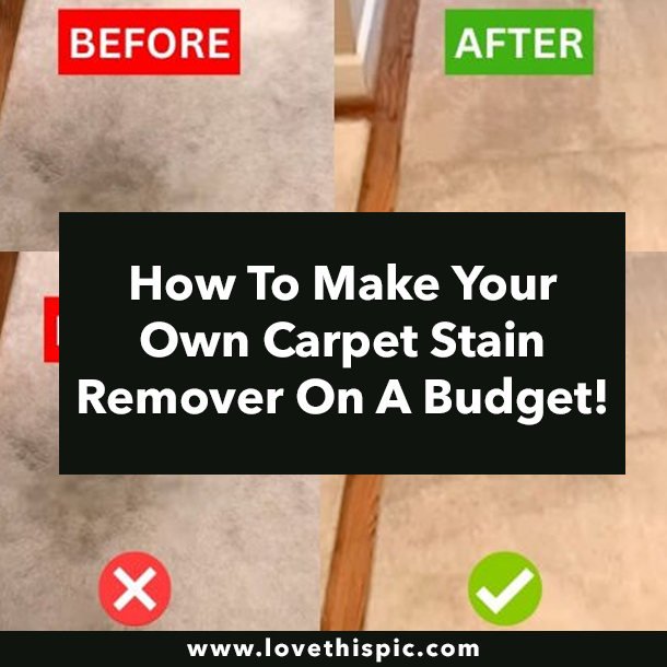 How To Make Your Own Carpet Stain Remover On A Budget!