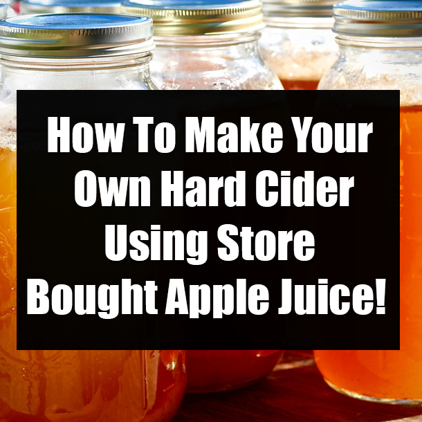 How To Make Your Own Hard Cider Using Store Bought Apple Juice!