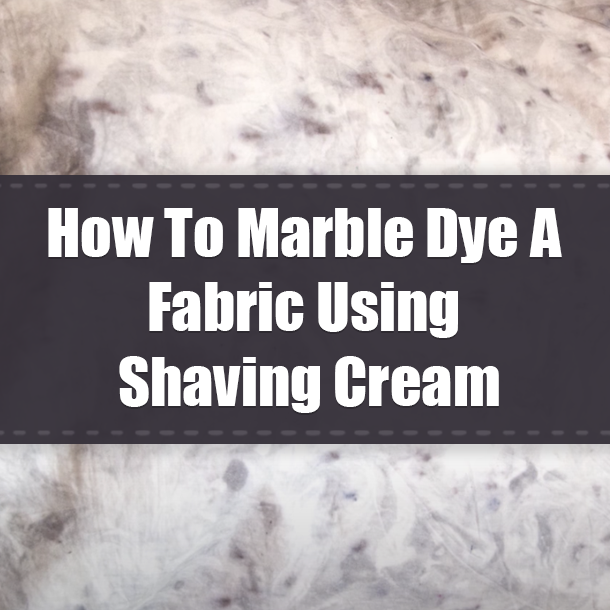 How To Marble Dye A Fabric Using Shaving Cream
