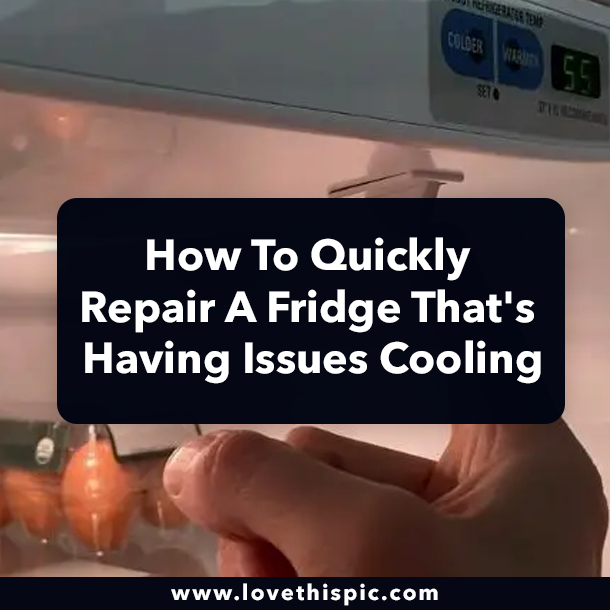 How To Quickly Repair A Fridge That's Having Issues Cooling