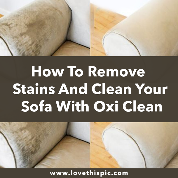 How To Remove Stains And Clean Your Sofa With Oxi Clean