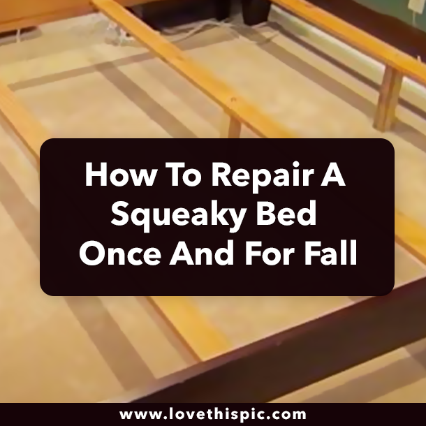 How To Repair A Squeaky Bed Once And For Fall