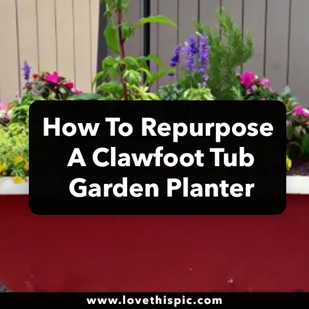 How To Repurpose A Clawfoot Tub Garden Planter