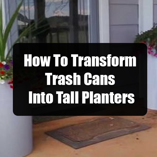How To Transform Trash Cans Into Tall Planters