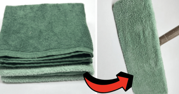 How To Turn An Old Towel Into A DIY Mop - picture 2