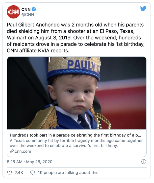 Hundreds came together to celebrate the 1st birthday of little boy who lost both his parents in the El Paso shooting - picture 2