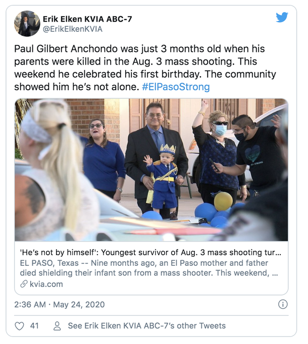 Hundreds came together to celebrate the 1st birthday of little boy who lost both his parents in the El Paso shooting - picture 3