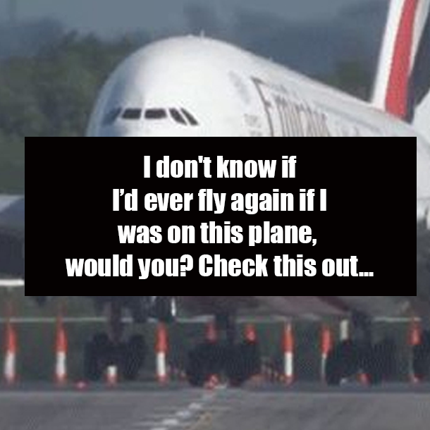 I don't know if I’d ever fly again if I was on this plane, would you? Check this out...
