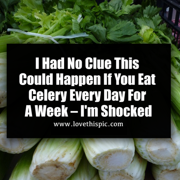 I Had No Clue This Could Happen If You Eat Celery Every Day For A Week – I'm Shocked