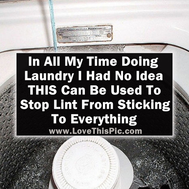 I Had No Idea THIS Can Be Used To Stop Lint From Sticking To Everything. Doing Laundry Just Got Easier!