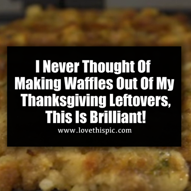 I Never Thought Of Making Waffles Out Of My Thanksgiving Leftovers, This Is Brilliant!