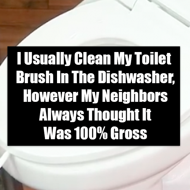 I Usually Clean My Toilet Brush In The Dishwasher, However My Neighbors Always Thought It Was 100% Gross