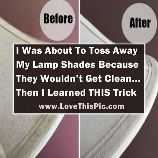 I Was About To Throw My Lamp Shades Away Because They Wouldn't Get Clean. Then I Learned THIS...