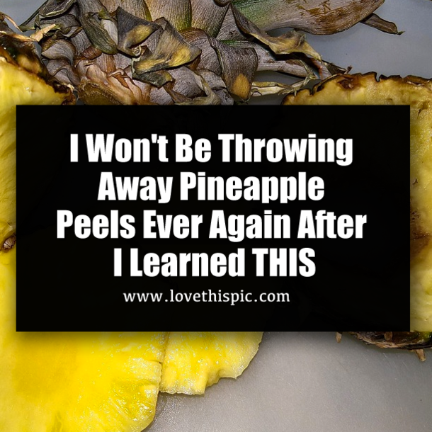 I Won't Be Throwing Away Pineapple Peels Ever Again After I Learned THIS