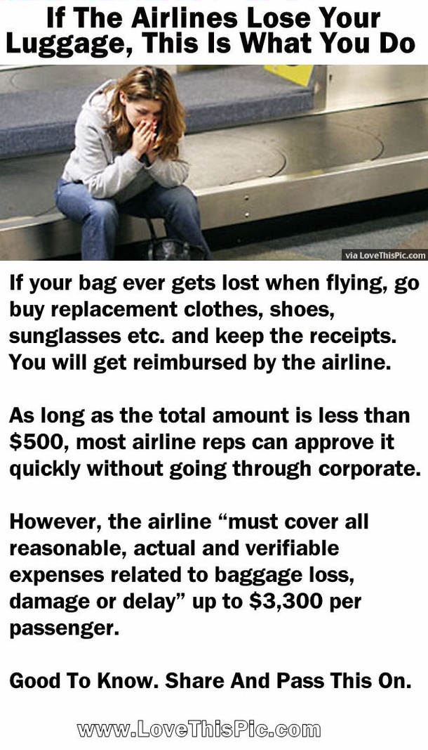 If The Airlines Lose Your Luggage, This Is What You Do