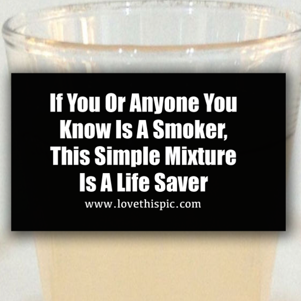 If You Or Anyone You Know Is A Smoker, This Simple Mixture Is A Life Saver