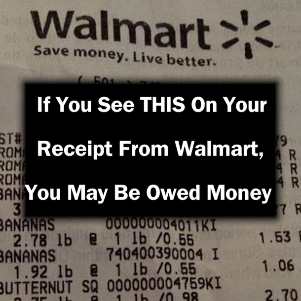 If You See THIS On Your Receipt From Walmart, You May Be Owed Money