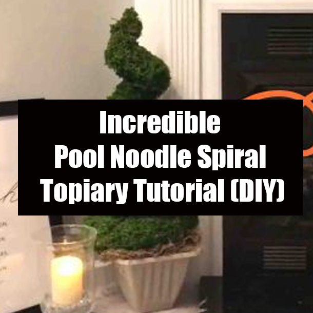 Incredible Pool Noodle Spiral Topiary Tutorial (DIY)