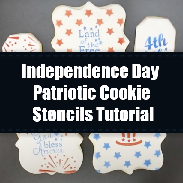 Independence Day Patriotic Cookie Stencils Tutorial