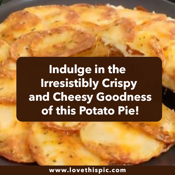 Indulge in the Irresistibly Crispy and Cheesy Goodness of this Potato Pie!