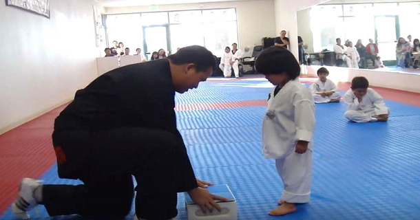 Instructor Says To Break The Board With A Kick, But Adorable Boy Has Other Ideas In Mind - picture 2