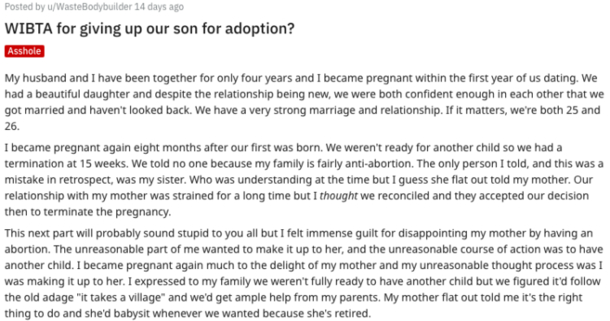Internet Is Outraged After Mom Asks For Advice About Putting Her 9-Month-OId Up For Adoption - picture 2