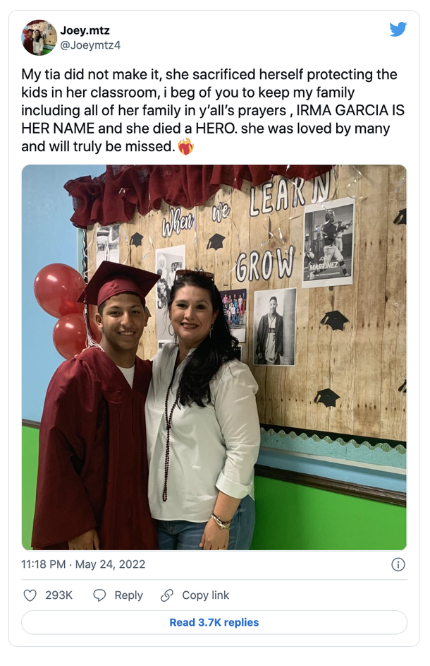 Irma Garcia identified as one of the teachers killed in Robb Elementary School tragedy - "She died a HERO" - picture 3
