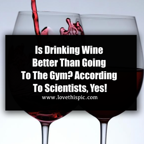 Is Drinking Wine Better Than Going To The Gym? According To Scientists, Yes!