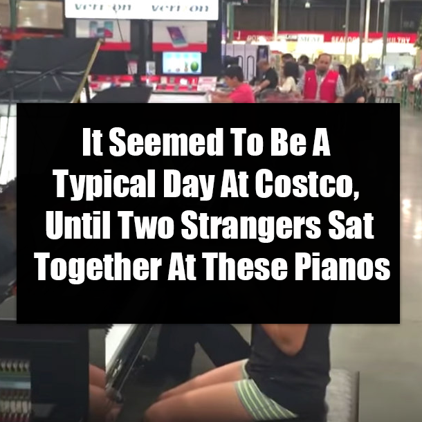 It Seemed To Be A Typical Day At Costco, Until Two Strangers Sat Together At These Pianos