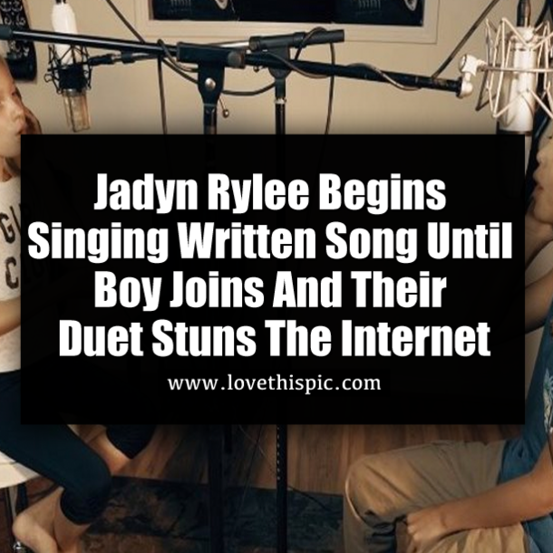 Jadyn Rylee Begins Singing Written Song Until Boy Joins And Their Duet Stuns The Internet