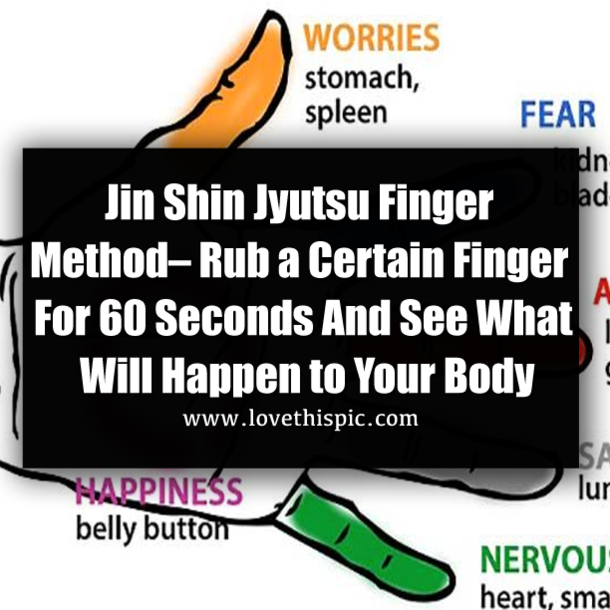 Jin Shin Jyutsu Finger Method– Rub a Certain Finger For 60 Seconds And See What Will Happen to Your Body