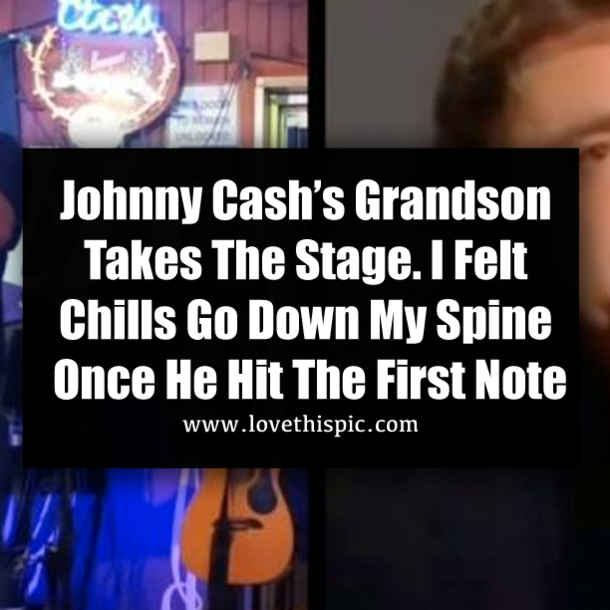 Johnny Cash’s Grandson Takes The Stage. I Felt Chills Go Down My Spine Once He Hit The First Note