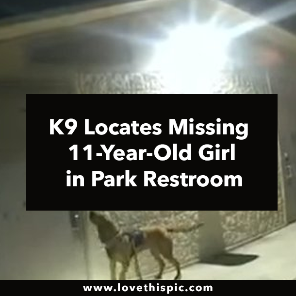 K9 Locates Missing 11-Year-Old Girl in Park Restroom