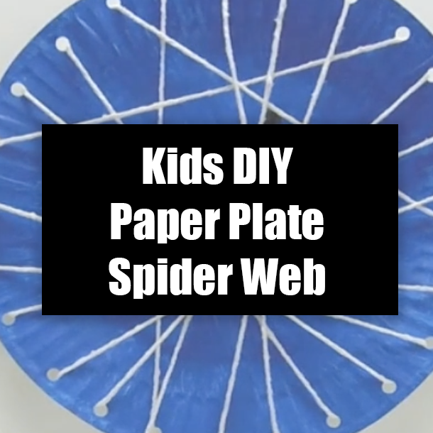 Kids DIY Paper Plate Spider Web