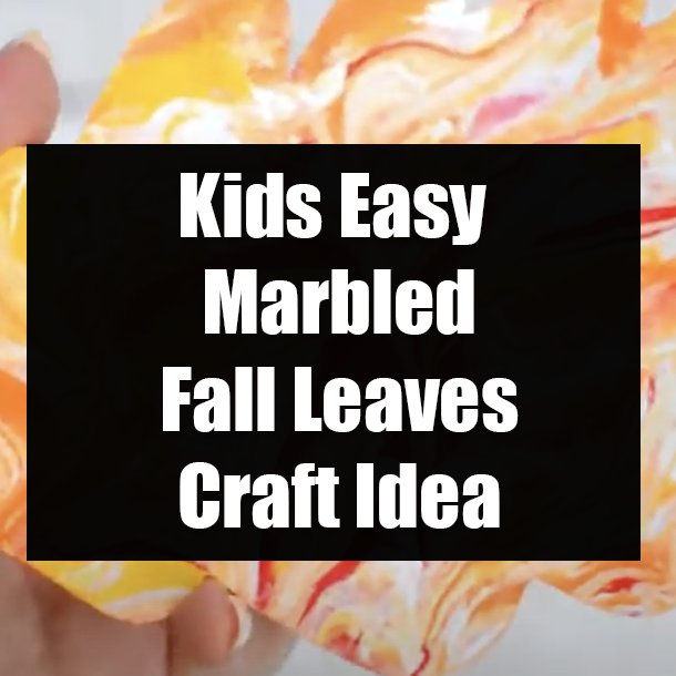 Kids Easy Marbled Fall Leaves Craft Idea
