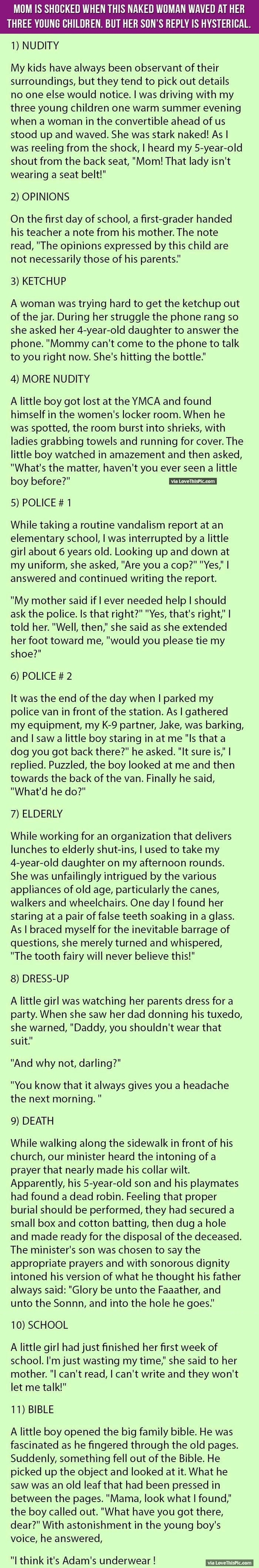 Kids Have No Filter Between Their Mouths And Brains... This Is Hysterical!