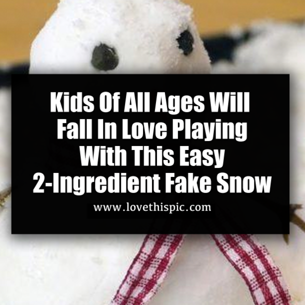 Kids Of All Ages Will Fall In Love Playing With This Easy 2-Ingredient Fake Snow