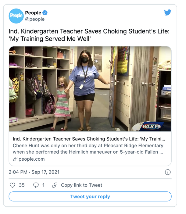Kindergarten teacher saves 5-YO student choking in the school cafeteria: "It was scary" - picture 3