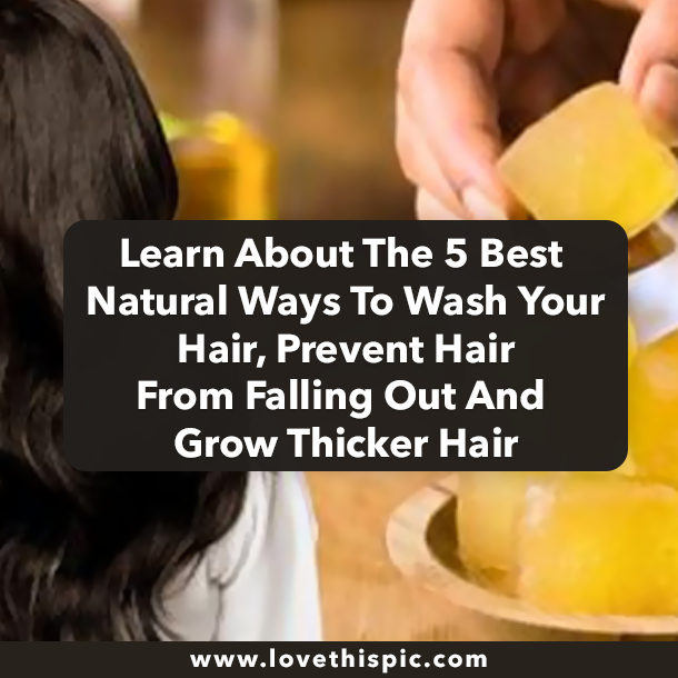 Learn About The 5 Best Natural Ways To Wash Your Hair, Prevent Hair From Falling Out And Grow Thicker Hair