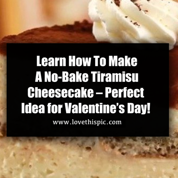 Learn How To Make A No-Bake Tiramisu Cheesecake – Perfect Idea for Valentine’s Day!